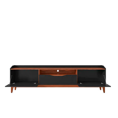 Mesa para tv Harek - Negro y Nogal - Tugow