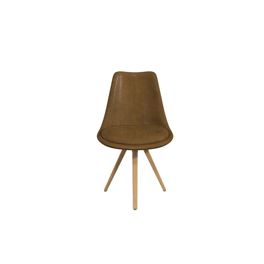 Silla de piel sintética Helsinki - Café - Tugow