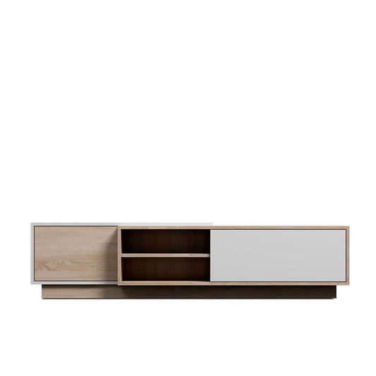 Mueble para tv Holi - Color Madera y Blanco - Tugow