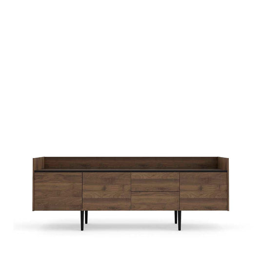 Credenza Indiana - Color Nogal y Negro - Tu Gow