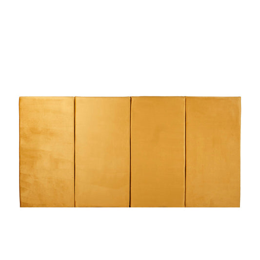 Juego de 4 paneles para cabecera modular King Size Lunaria - Mostaza
