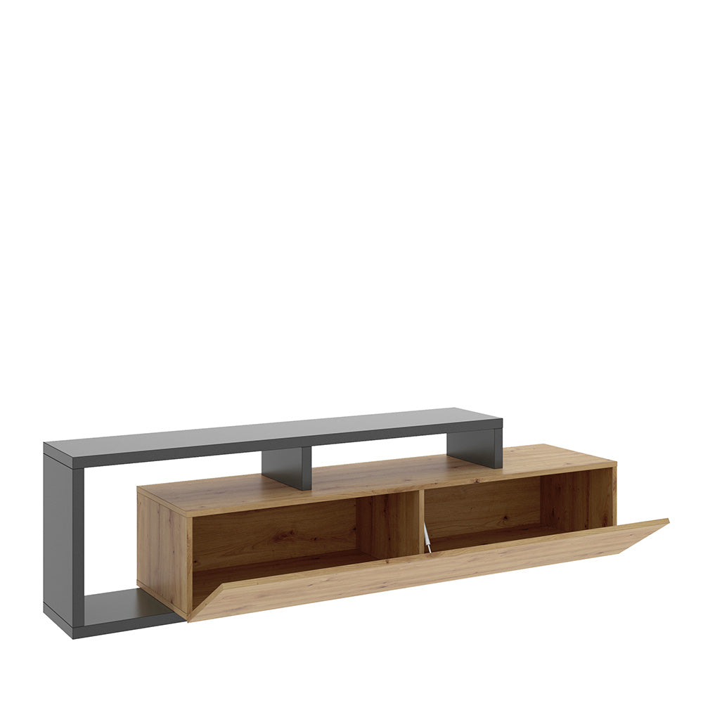 Mueble de TV Kram- Color madera y Gris - Tugow
