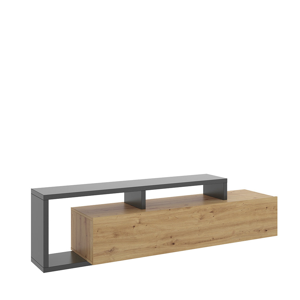 Mueble de TV Kram- Color madera y Gris - Tugow