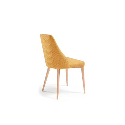 Mesa rectangular Munich con 4 sillas Ksual - Blanco y  Mostaza