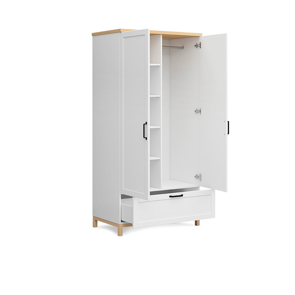 Armario Larvik - Color Madera y Blanco - Tugow