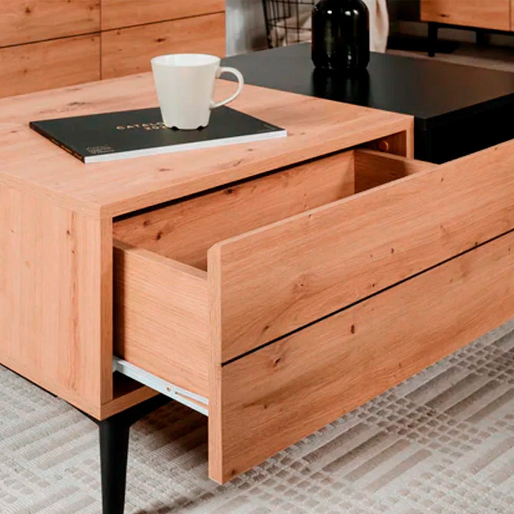 Mesa de centro Lexington - Color Madera y Negro - Tugow