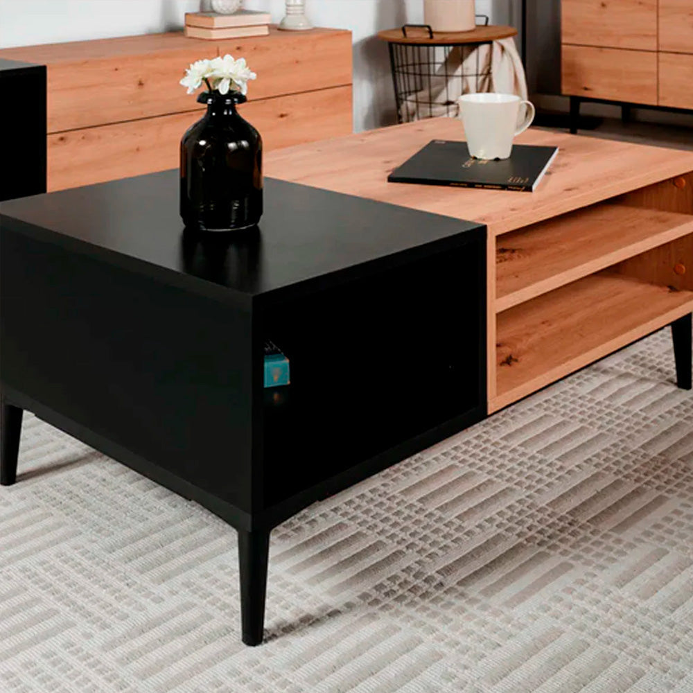 Mesa de centro Lexington - Color Madera y Negro - Tugow