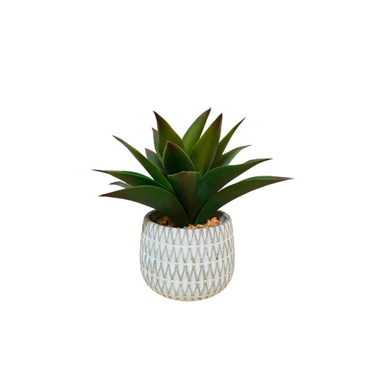 Planta Artificial Luko - Verde y Blanco - Tugow