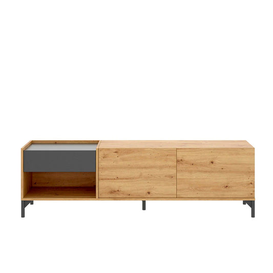 Mueble de TV Lund- Color madera y Gris - Tugow