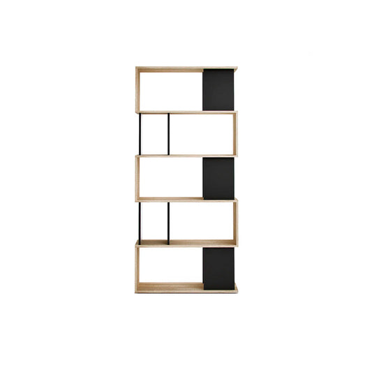 Librero Tucson - Color Madera y Negro - Tugow