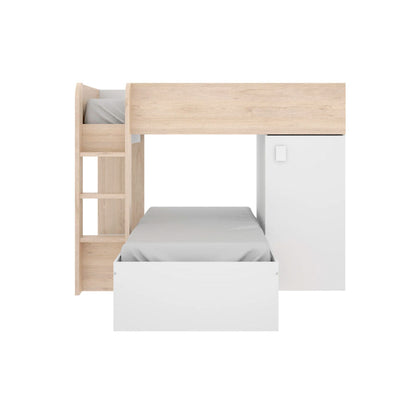Litera tren Ayo - Color Madera y Blanco - Tugow