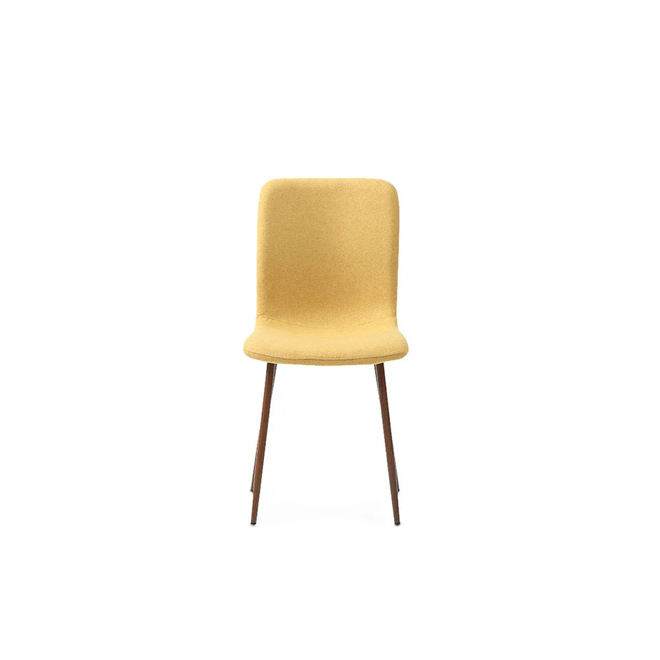 Mesa rectangular Munich con 4 sillas Mango - Blanco y  Mostaza