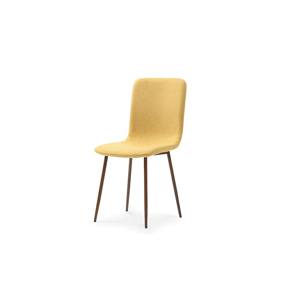 Mesa rectangular Munich con 4 sillas Mango - Blanco y  Mostaza
