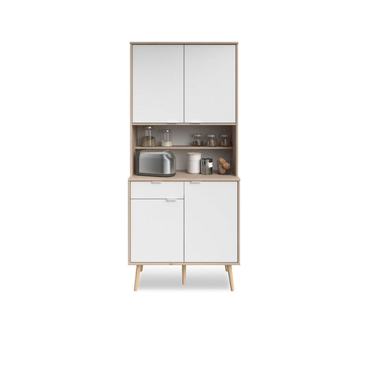 Alacena Masha - Color Madera y Blanco - Tugow