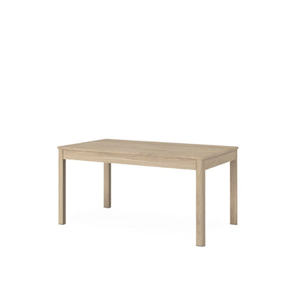 Mesa color roble con 6 sillas grises - Tu Gow
