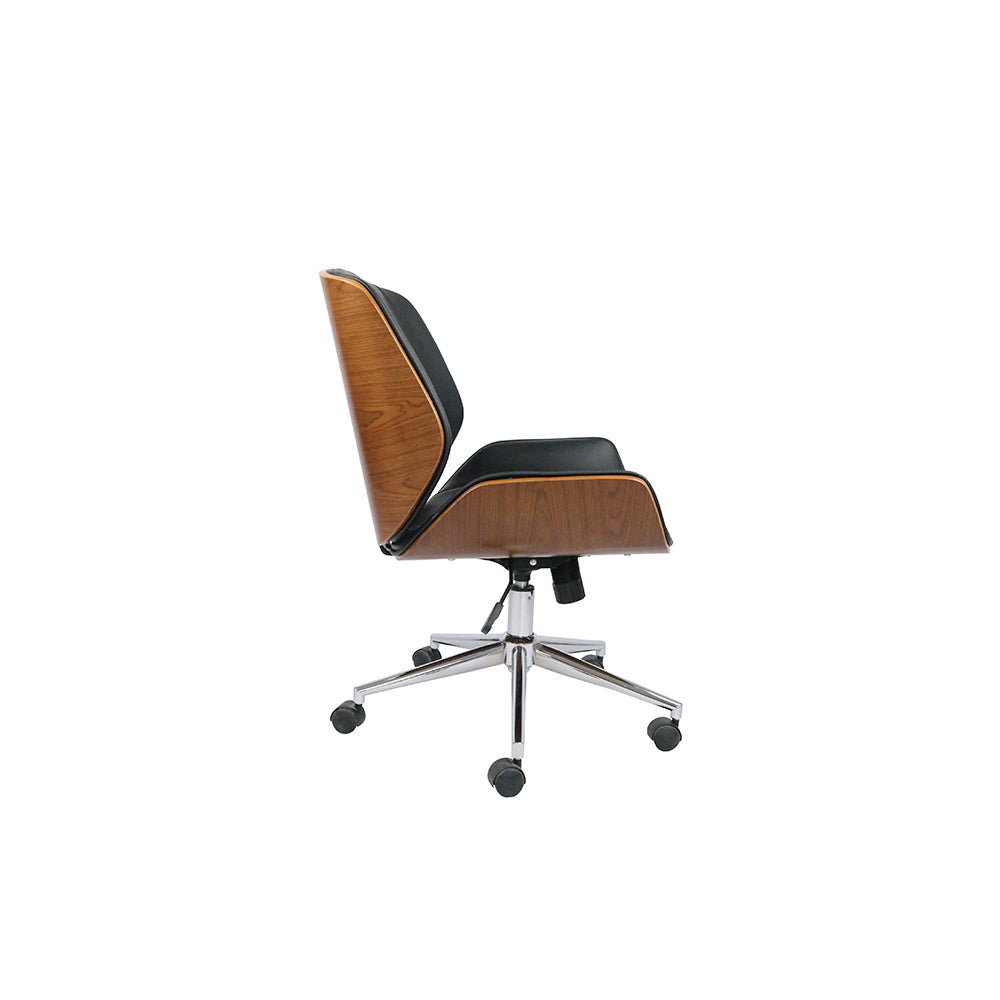 Silla de oficina Milano - Color Nogal y Negro - Tugow
