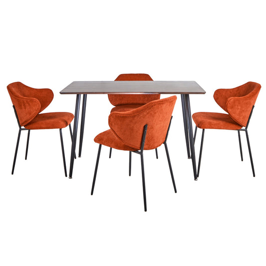 Mesa Miso con 4 Sillas Suanna Rojo - Tugow