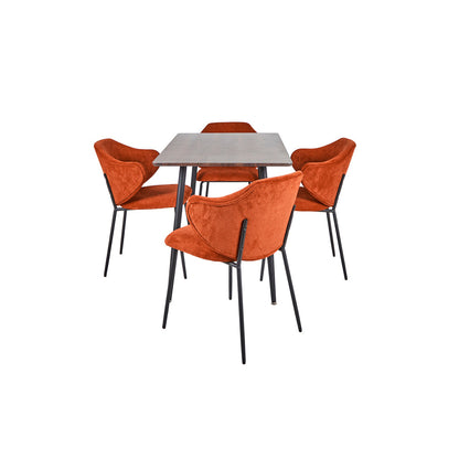 Mesa Miso con 4 Sillas Suanna Rojo - Tugow