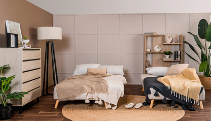 Sofá escuadra derecha doble cama Monza - Hueso - Tugow