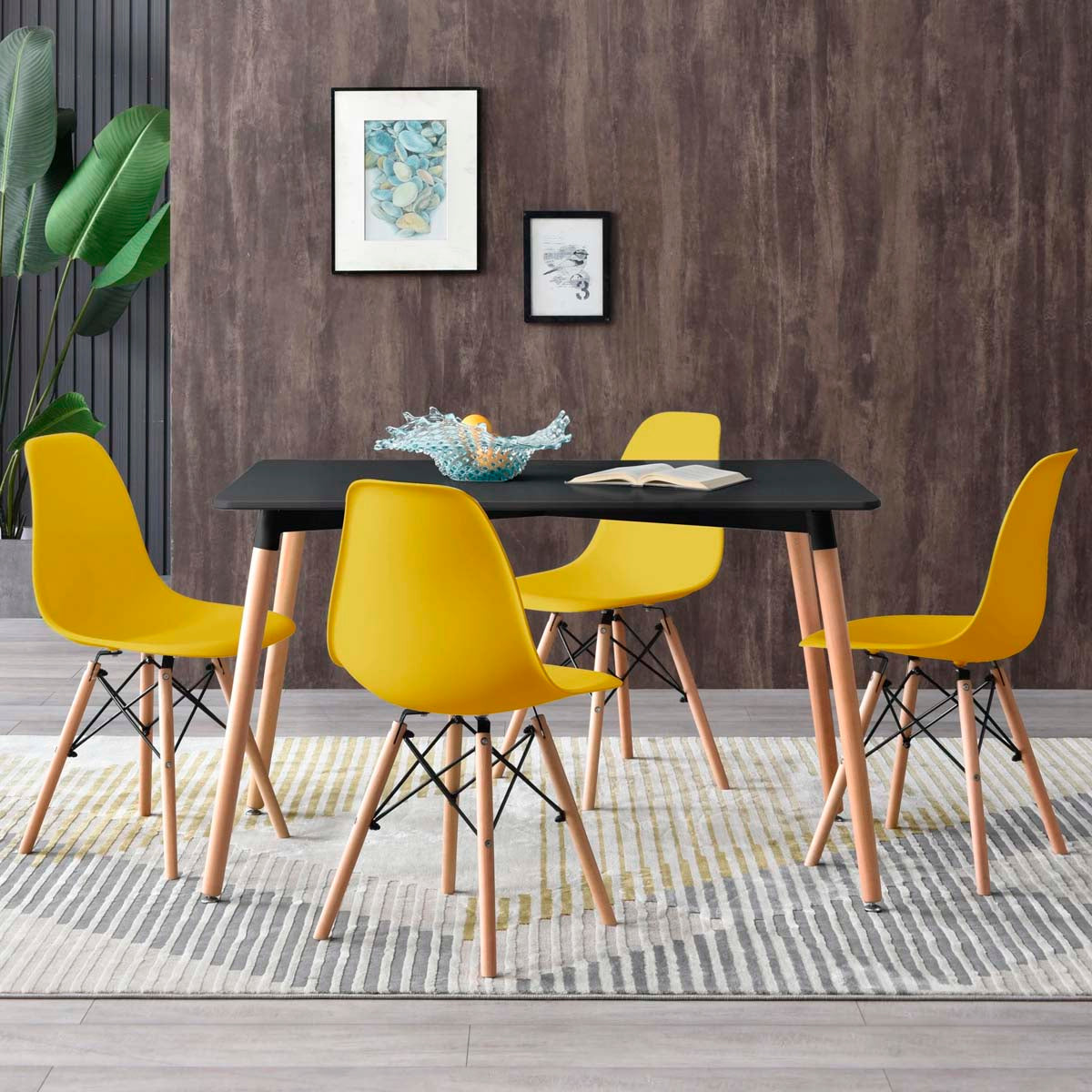 Mesa rectangular Réplica Eames - Negro - Tu Gow