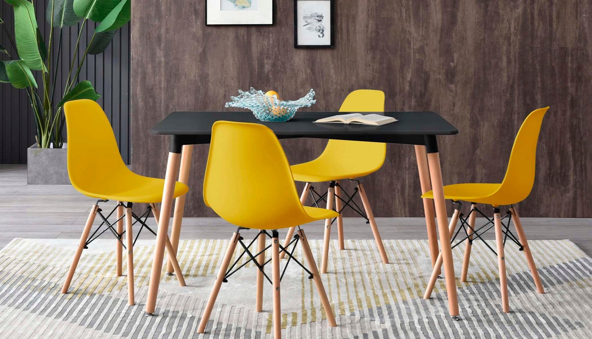 Mesa rectangular Réplica Eames - Negro - Tu Gow