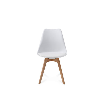 Comedor Munich con 4 sillas Helsinki - Negro y Blanco - Tugow