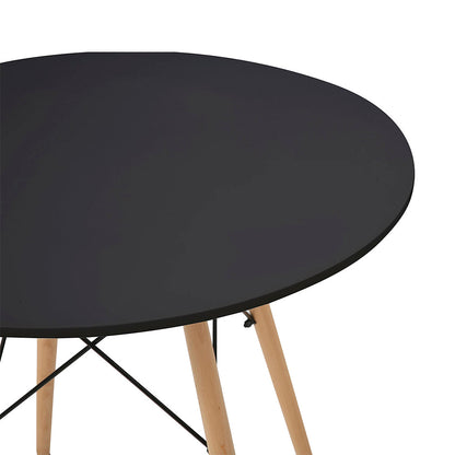 Comedor Munich con 4 sillas Helsinki - Negro - Tugow