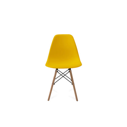 Comedor Munich con 4 sillas Oslo - Blanco y Amarillo - Tugow