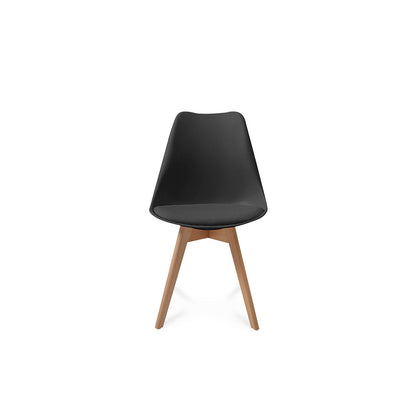 Comedor Munich con 4 sillas Helsinki - Negro - Tugow