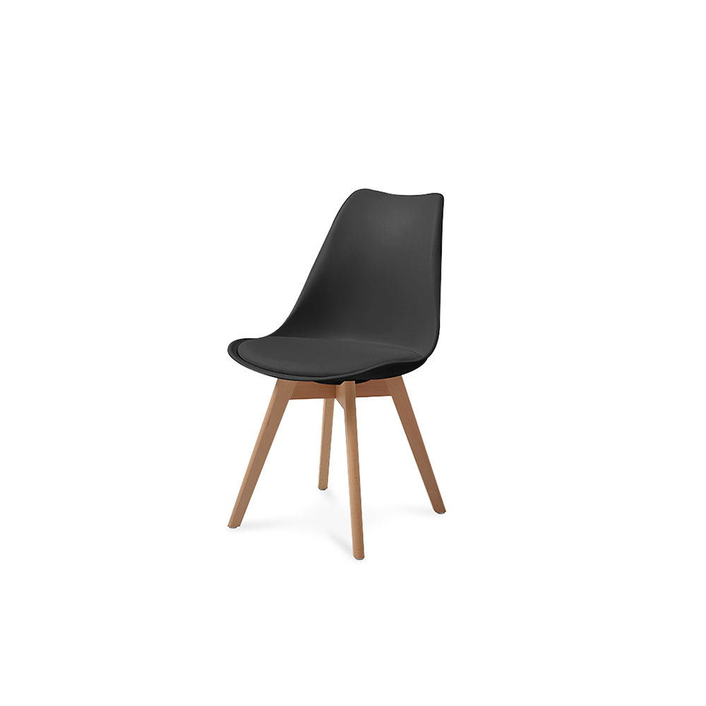Comedor Munich con 4 sillas Helsinki - Negro - Tugow