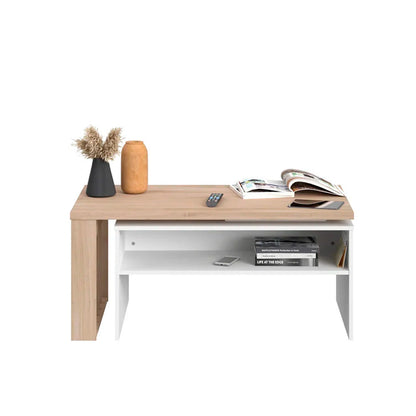 Mesa de centro modular Nala - Color Madera y Blanco - Tugow