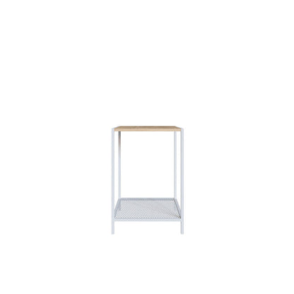 Mesa lateral Niran - Blanco y Color Madera - Tugow