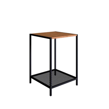 Mesa lateral Niran - Negro y Color Madera - Tugow