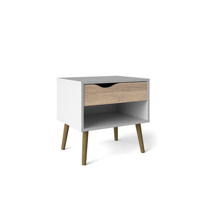 Buró Nordik - Color Madera y Blanco - Tugow