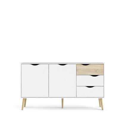 Credenza Nordik - Color Madera y Blanco - Tu Gow