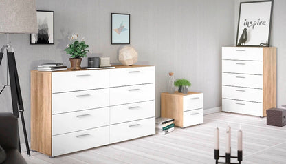 Cajonera Nova - Color Madera y Blanco Brillante - Tu Gow