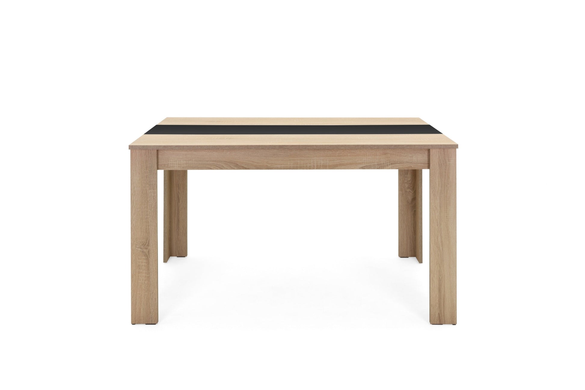 Comedor Zeus con 4 sillas Oslo - Color Madera y Blanco/Negro - Tugow