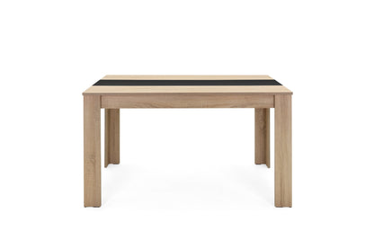 Comedor Zeus con 4 sillas Oslo - Color Madera y Blanco/Negro - Tugow