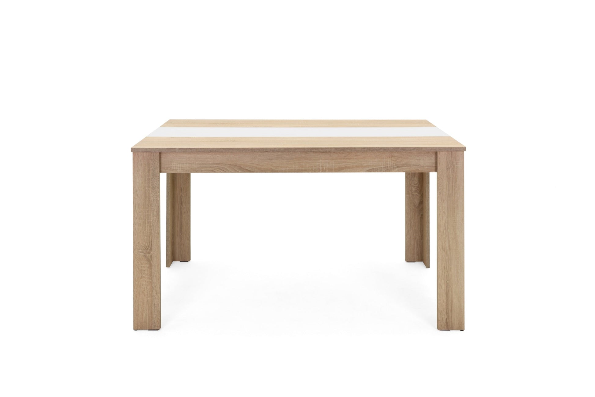 Comedor Zeus con 4 sillas Oslo - Color Madera y Blanco/Negro - Tugow