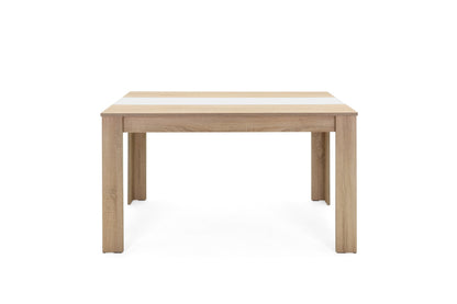Comedor Zeus con 4 sillas Oslo - Color Madera y Blanco/Negro - Tugow