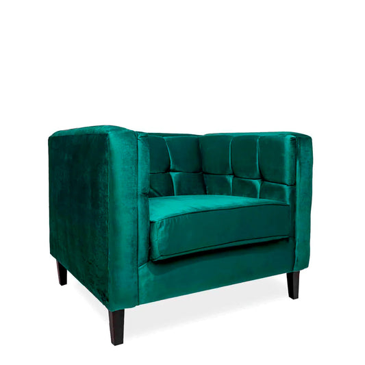 Sillón terciopelo Oscar - Verde - Tugow