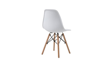 Comedor Zeus con 4 sillas Oslo - Color Madera y Blanco/Negro - Tugow