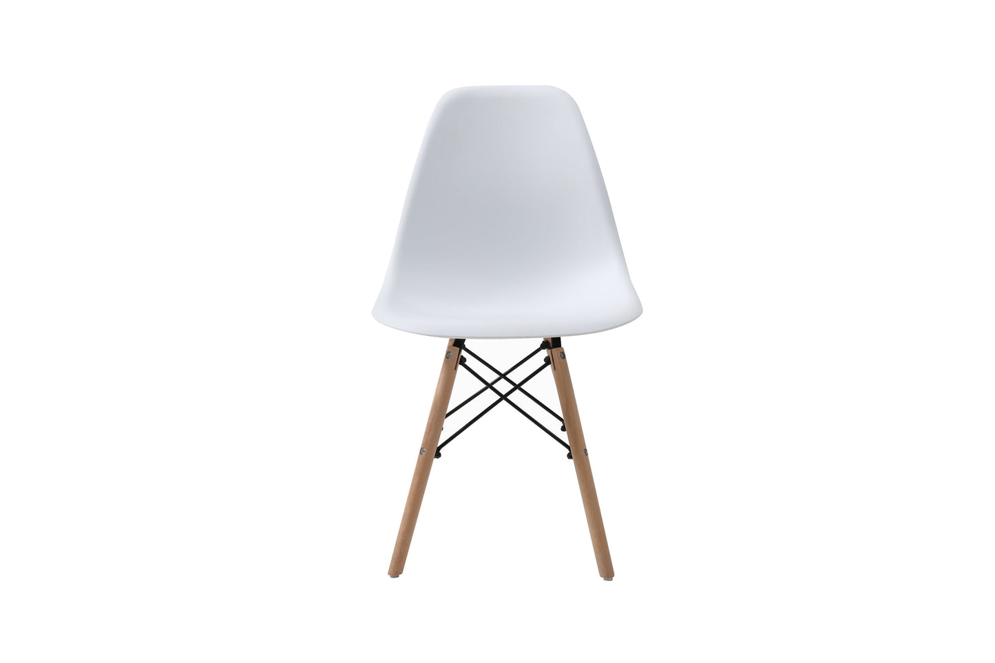 Comedor Zeus con 4 sillas Oslo - Color Madera y Blanco/Negro - Tugow