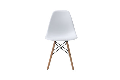 Comedor Zeus con 4 sillas Oslo - Color Madera y Blanco/Negro - Tugow