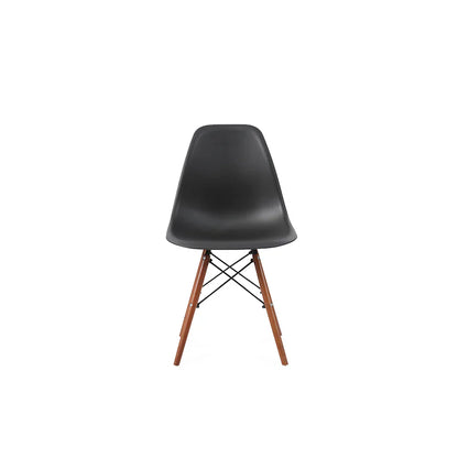 Mesa de comedor Sansa con 4 sillas Oslo - Nogal, Negro y Blanco