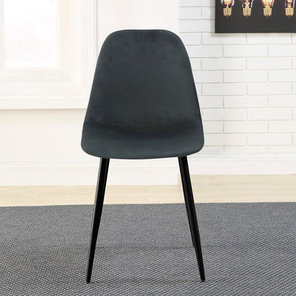 Silla terciopelo Oxford - Gris y Negro - Tugow