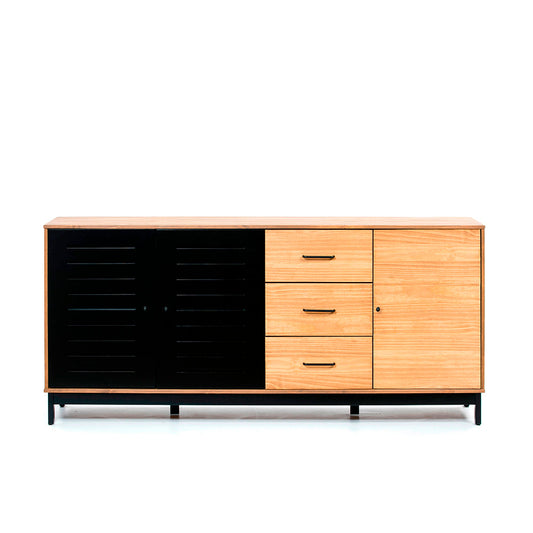 Credenza Panucci - Color Madera y Negro - Tugow