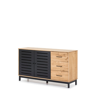 Credenza Panucci - Color Madera y Negro - Tu Gow