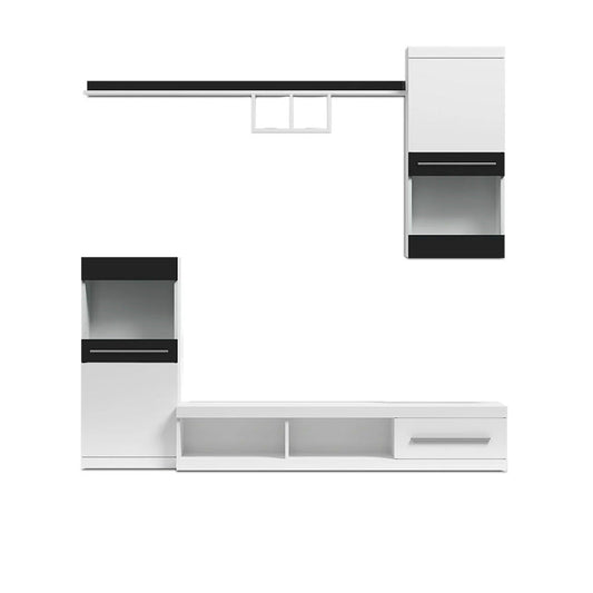 Mueble para tv Piotr - Blanco y Negro - Tugow