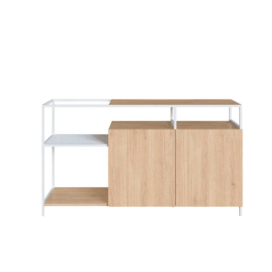 Buffete Bar Pret - Blanco y Color Madera - Tugow
